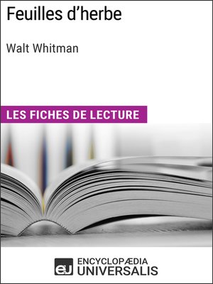 cover image of Feuilles d'herbe de Walt Whitman